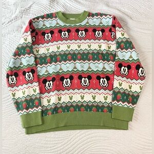 2024 DISNEY PARKS Mickey Mouse Holiday Christmas Sweater for Adults Size Medium